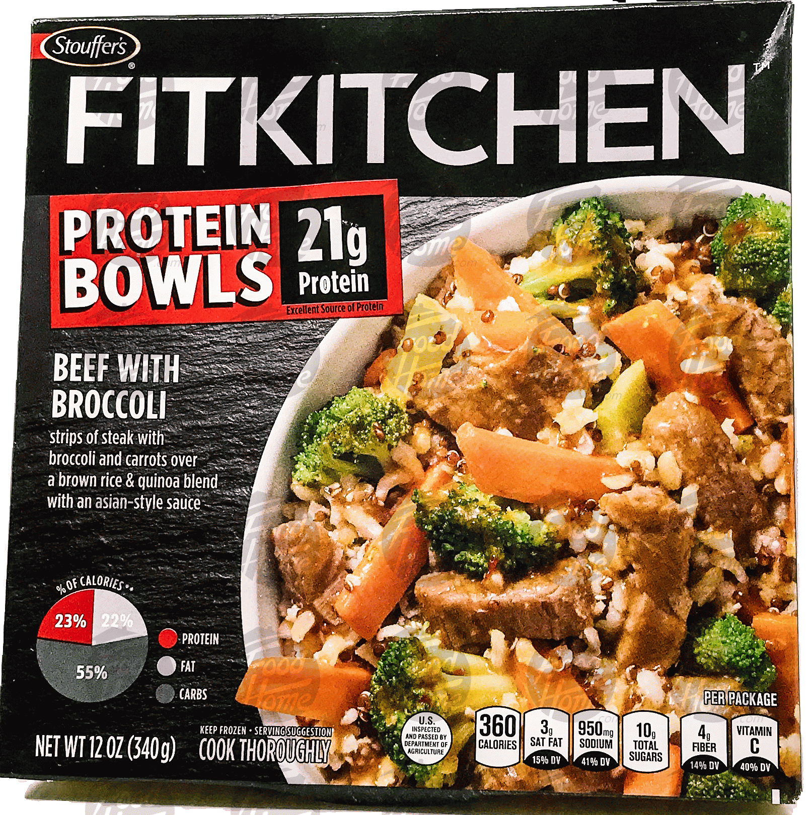 Stouffer's Fit Kitchen Protein Bowls beef with broccoli, frozen bowl Full-Size Picture